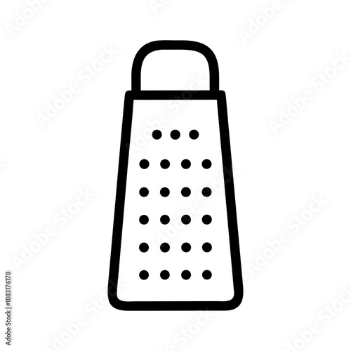 A grater icon bold outline vector illustration design