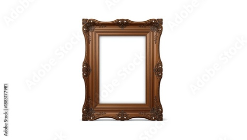 Wooden frame mockup designed for displaying artwork or photographs, ideal for framing layout templates