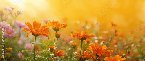 Joy, harmony, fun, and sociability inspired by orange flowers