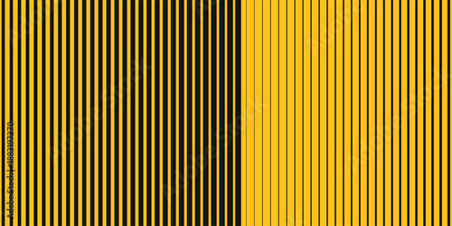 Horizontal and crossed caution tapes with black and yellow chevron print. Warn borders in construction work zone or criminal scene. Hazard, risk, emergency or stop signs.