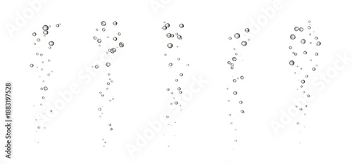 Foto set black water bubble liquid abstract isolated white background