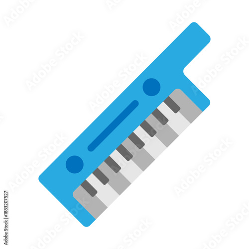 Keytar Vector Flat Icon Design