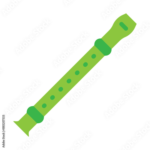 Flute Vector Flat Icon Design