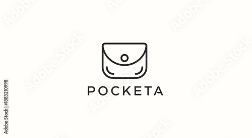 Simple Line Drawing of Handbag Logo.