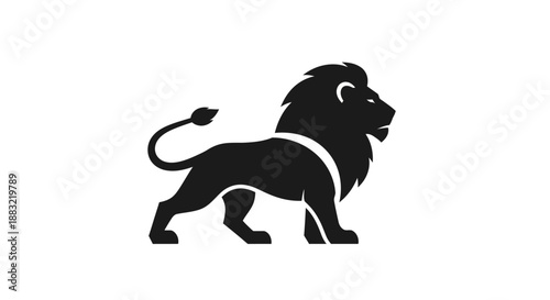 Majestic Lion Silhouette Vector Illustration for Logo and Branding