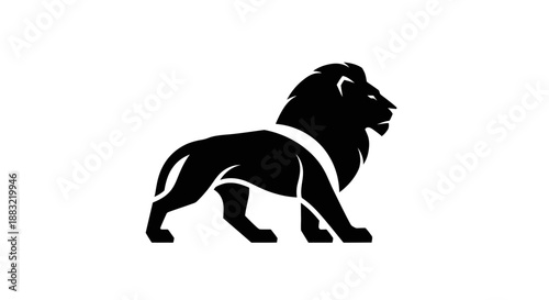 Majestic Lion Silhouette Vector Illustration for Logo and Branding