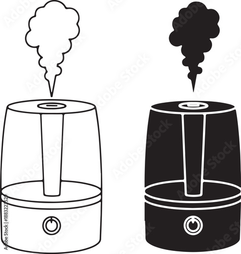 Humidifier line and glyph icon air and vapor sign vector graphics a linear pattern on white background for health