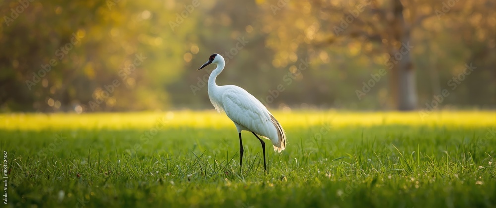Fototapeta premium Detailed view of a typical crane (Grus grus)