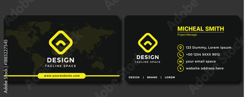 Set of business cards and web banners featuring a welcome sign and travel icons for a business destination in Europe with an airport arrival concept and neon information symbol design