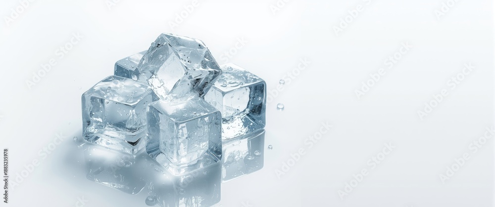 Obraz premium Isolation of ice cube