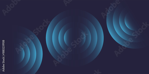 Sound wave. Signal concentric circle. Round light effect. Wifi range. Radio station signal. Water ripple with circle waves. A place or a painful point. Radar screen. Vector effect.