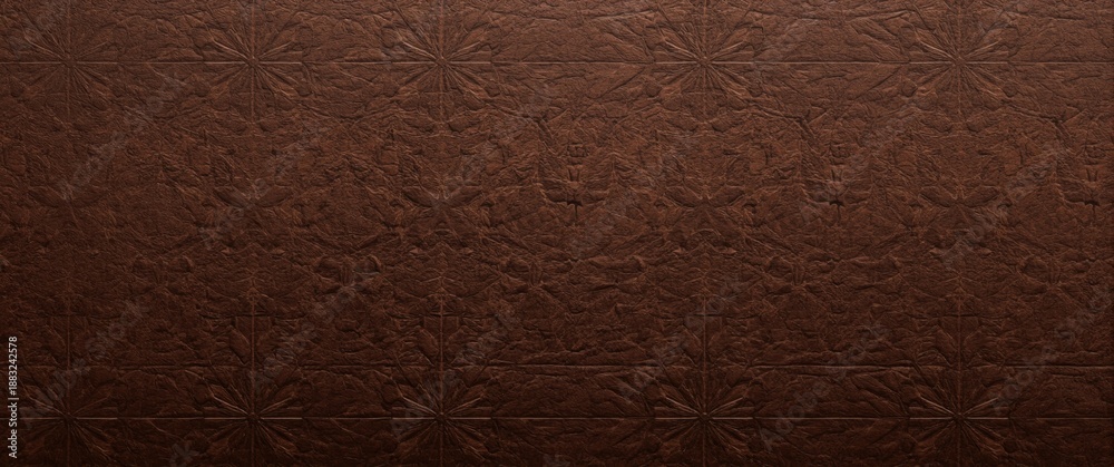 Fototapeta premium Seamless 2D pattern of abstract brown leather background with vintage natural luxury leather upholstery texture