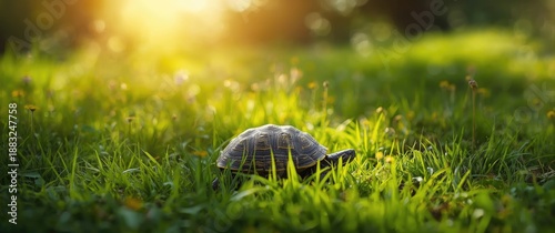 Grass Habitat of Steppe Turtle