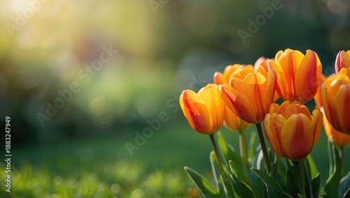 Bright orange and yellow tu...