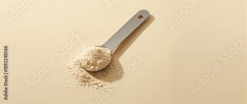 Flat lay of measuring spoon...