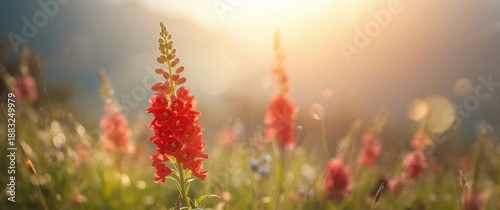 Colorful Flowers of Crimson...