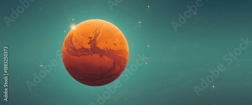 Mars, the red planet, posit...