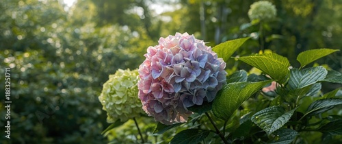 Garden with vibrant fresh h...