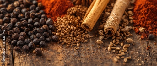 Detailed shot of spices suc...