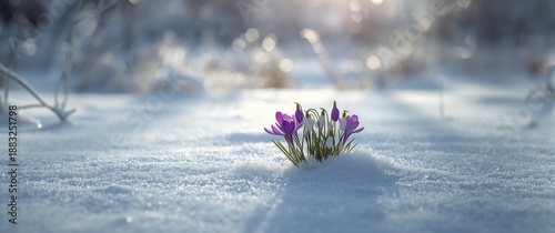Snow-covered landscape with...