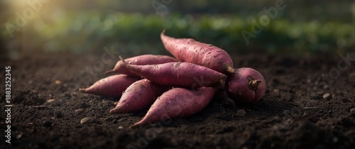Vibrant purple sweet potato...
