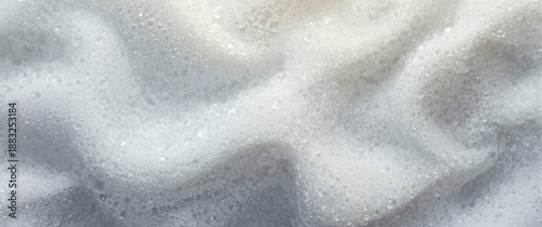 Shampoo foam or soap: Bubble texture and surface isolated with clipping path
