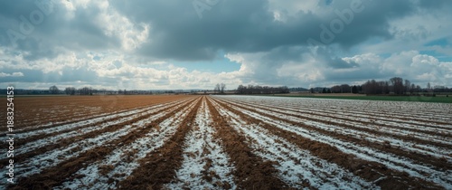 Early Spring Plowed Field w...