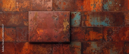 Old rusty metal sheet textu...