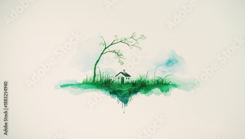 Watercolor stain art highli...