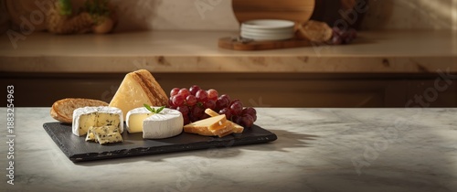 Serving a cheese platter wi...