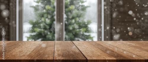 Snowfall winter morning fea...