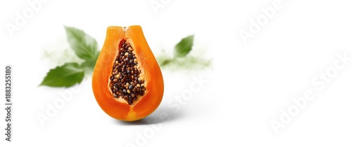 Juicy Papaya Fruit Slice Sh...