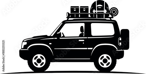 Off-Road Vehicle with Roof Rack Icon