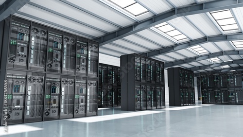 Warehouse converted into a data center