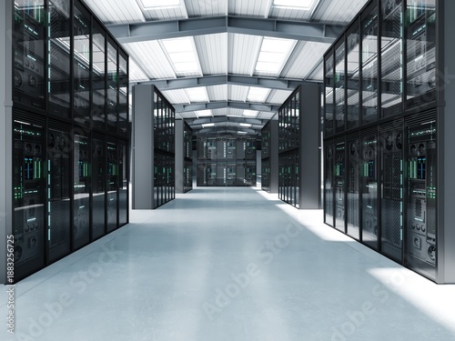 Warehouse converted into a data center