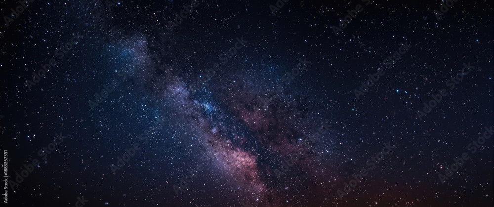 Obraz premium Milky Way with soft stars and textured night sky background