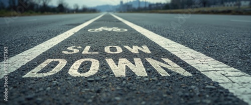 Detailed view of 'SLOW DOWN...
