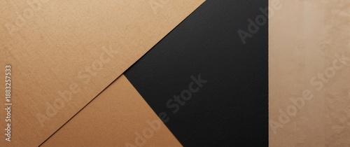 Brown and black Kraft paper...