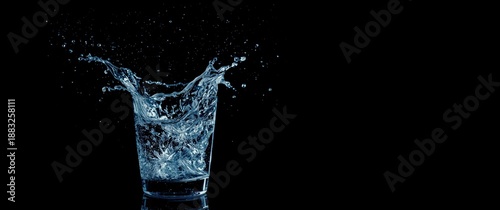 Splash of water spilling fr...