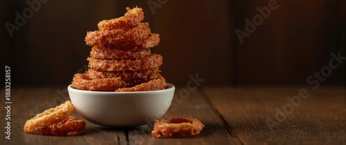 Red and white onion rings s...