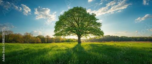 Stock image of a meadow wit...