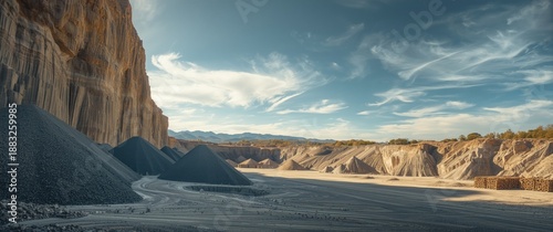 Open-cast quarry for limest...