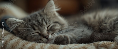 An adorable young house cat...