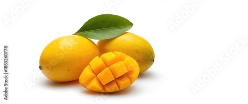 Fresh Japanese mango on a w...