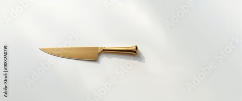 Golden knife with a shiny s...
