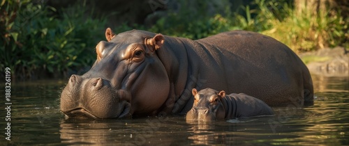 Massive Hippopotamus (Hippo...