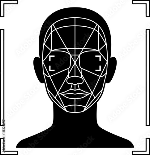 Facial recognition system, geometric face map, biometric identification, security technology