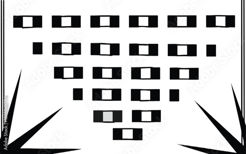 Modern black and white geometric web pattern abstract design