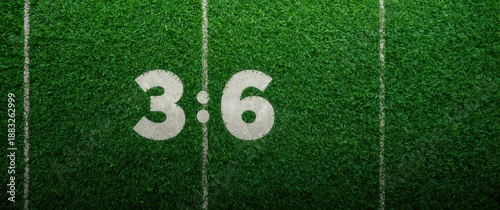 Scoreboard showing 3 6 for ...