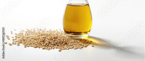 Peeled sesame seeds and oil...